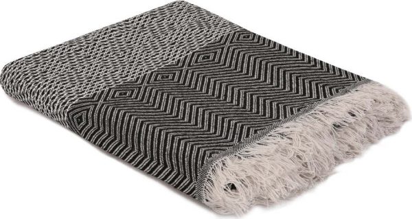 Černý/béžový přehoz 170x210 cm Etnik – Mijolnir