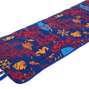 Červeno-modrý zahradní podsedák na lehátko 52x148 cm Seahorse – B.E.S.