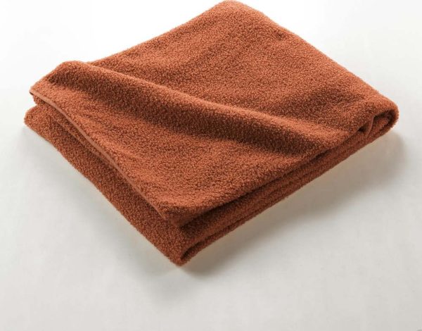 Červenooranžová fleecová deka 180x220 cm Curly Wooly – douceur d'intérieur
