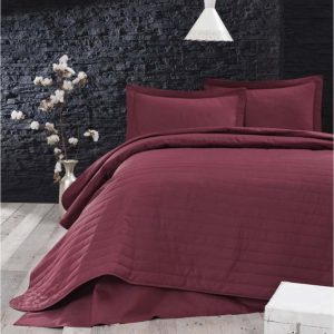 Červený prošívaný přehoz na dvoulůžko 220x240 cm Monart – Mijolnir