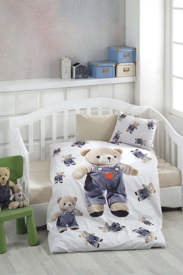 Čtyřdílné bavlněné dětské povlečení do postýlky s prostěradlem 100x150 cm – Mila Home