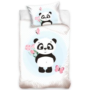 Dětské bavlněné povlečení do postýlky ROZTOMILÁ PANDA