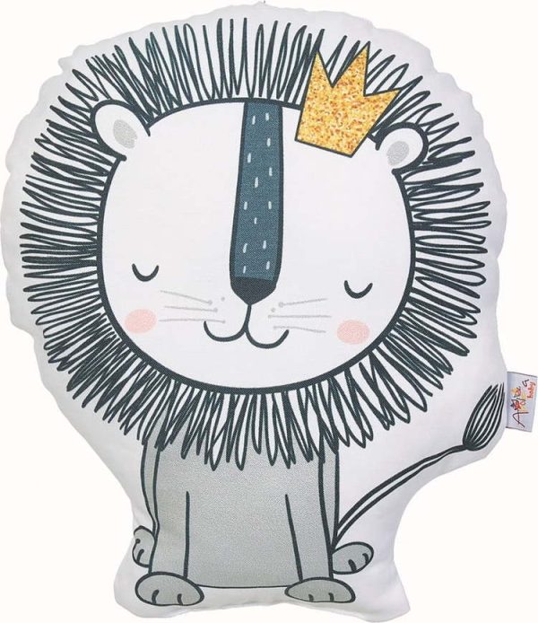 Dětský polštářek s příměsí bavlny Mike & Co. NEW YORK Pillow Toy Lion