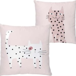 Dětský polštářek z bavlněného saténu 45x45 cm Meow Meow – Butter Kings
