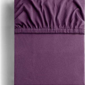 Fialové napínací prostěradlo jersey 220x200 cm Amber – Restilo
