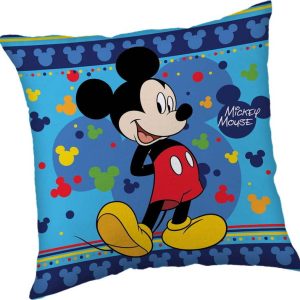 Fleecový dětský polštářek 40x40 cm Mickey "Blue" – Jerry Fabrics