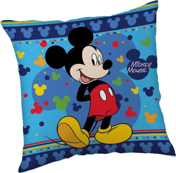 Fleecový dětský polštářek 40x40 cm Mickey "Blue" – Jerry Fabrics