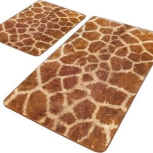 Hnědé sametové koupelnové předložky v sadě 2 ks 60x100 cm – Mila Home