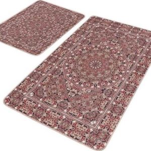 Hnědé sametové koupelnové předložky v sadě 2 ks 60x100 cm – Mila Home