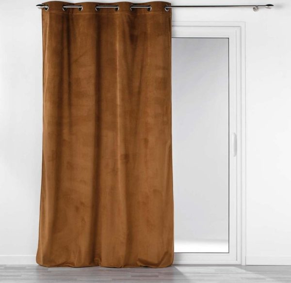Hnědý manšestrový závěs 140x260 cm Casual – douceur d'intérieur