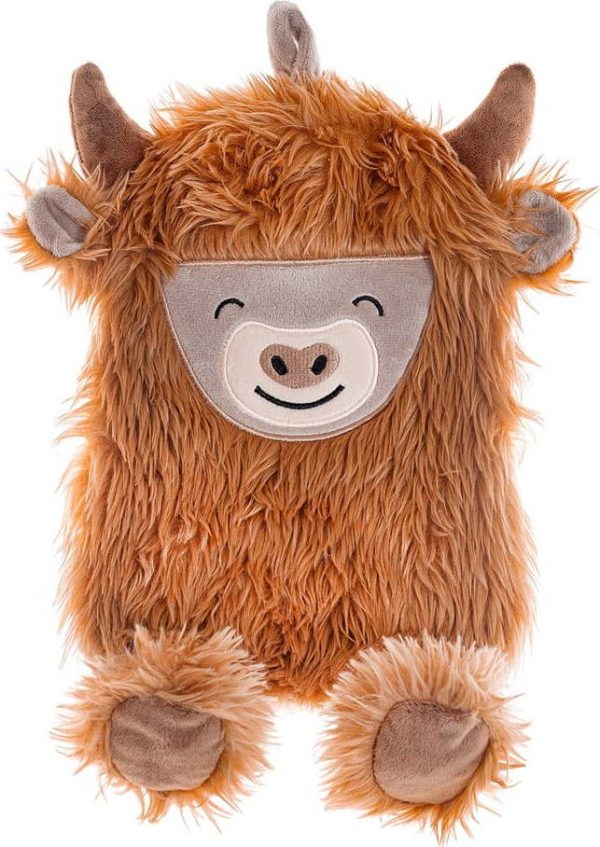 Hnědý termofor z mikroplyše 700 ml Highland Cow – Sass & Belle