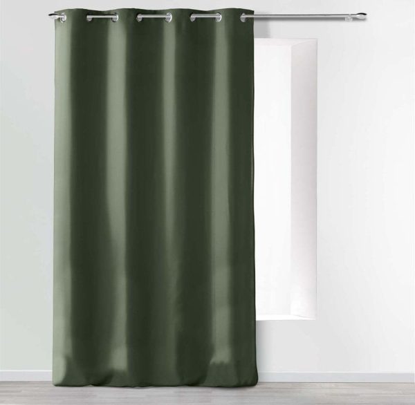 Khaki závěs z mikrovlákna 140x280 cm Absolu – douceur d'intérieur