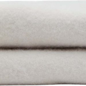 Krémová deka s příměsí vlny 130x170 cm Hura – Kave Home