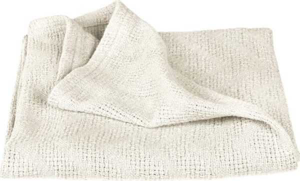 Krémová pletená dětská deka z Bio bavlny 80x80 cm Seashells – Roba