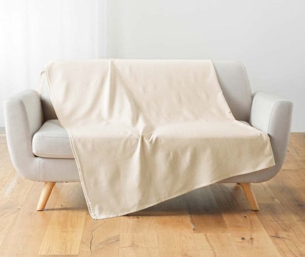 Krémový přehoz 180x220 cm Lucile – douceur d'intérieur