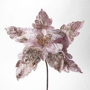 Květ POINSETTIA třpytivá 45 cm