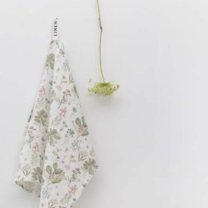 Lněná utěrka 45x65 cm White Botany – Linen Tales