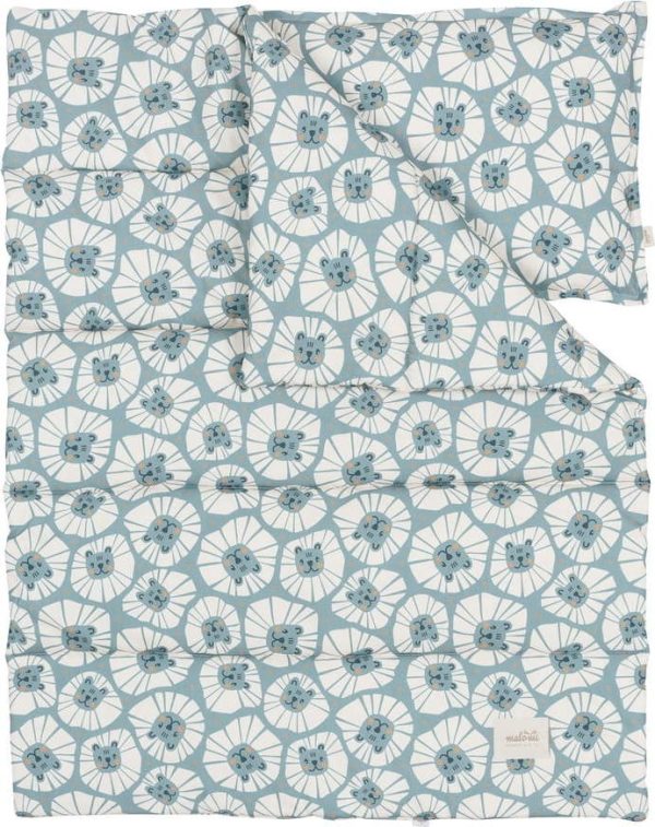 Modrá souprava do postýlky Denim Lions – Malomi Kids