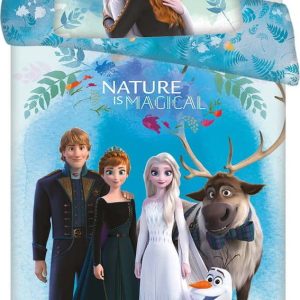 Modré bavlněné dětské povlečení do postýlky 100x135 cm Frozen "Blue" – Jerry Fabrics