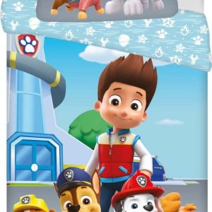 Modré bavlněné dětské povlečení na jednolůžko 140x200 cm Paw Patrol – Jerry Fabrics