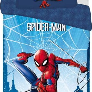 Modré bavlněné dětské povlečení na jednolůžko 140x200 cm Spider-man "Blue" – Jerry Fabrics