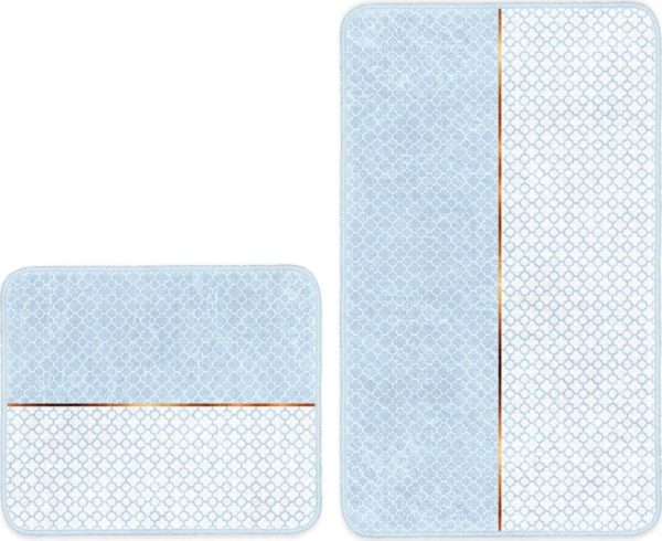 Modré koupelnové předložky v sadě 2 ks 60x100 cm – Mila Home