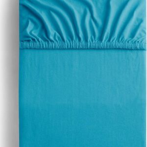 Modré napínací prostěradlo jersey 90x200 cm Amber – Restilo