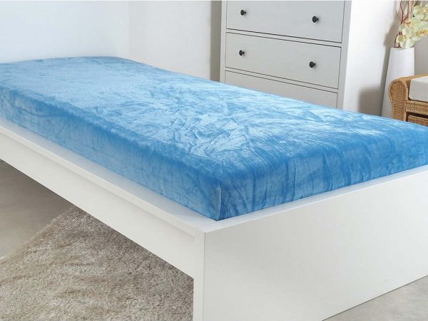 Modré prostěradlo z mikroflanelu 180x200 cm Exclusive – B.E.S.
