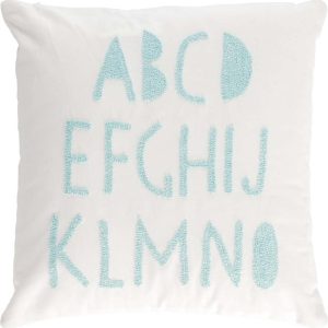 Modro-bílý bavlněný povlak na povlak na dětský polštář Kave Home Keila