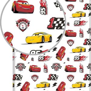Napínací bavlněné dětské prostěradlo 90x200 cm Cars "McQueen" – Jerry Fabrics