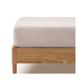 Napínací bavlněné prostěradlo taupe 180x200 cm Simmel – Kave Home