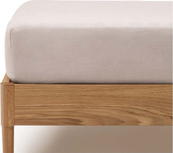 Napínací bavlněné prostěradlo taupe 150x200 cm Simmel – Kave Home