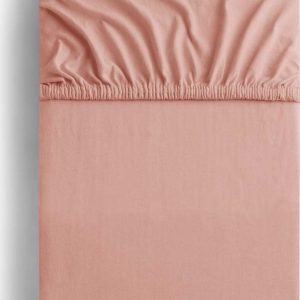 Napínací prostěradlo broskvové jersey 240x220 cm Amber – Restilo