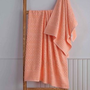 Oranžové froté bavlněné ručníky a osušky v sadě 2 ks Diamond – Mila Home