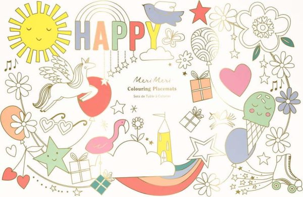 Papírová prostírání v sadě 8 ks 28x42.5 cm Happy Icons – Meri Meri