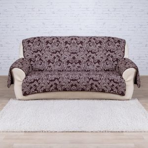 Přehozy s područkami čokoládové trojkřeslo - sedák 170 cm