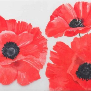 Prostírání 28.5x44 cm Red flower – douceur d'intérieur
