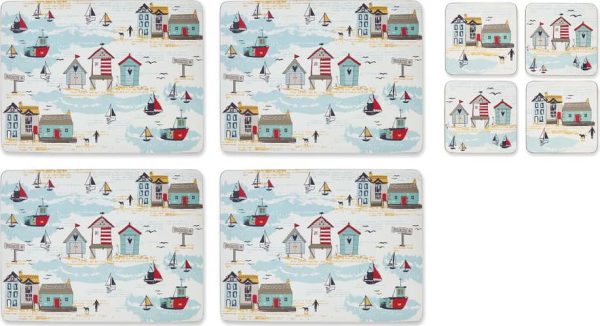 Prostírání a podtácky v sadě 8 ks Beside the Seaside – Cooksmart ®