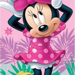 Růžová bavlněná dětská osuška 70x140 cm Minnie "Pink" – Jerry Fabrics