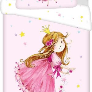 Růžové bavlněné dětské povlečení na jednolůžko 140x200 cm Fairy – Jerry Fabrics
