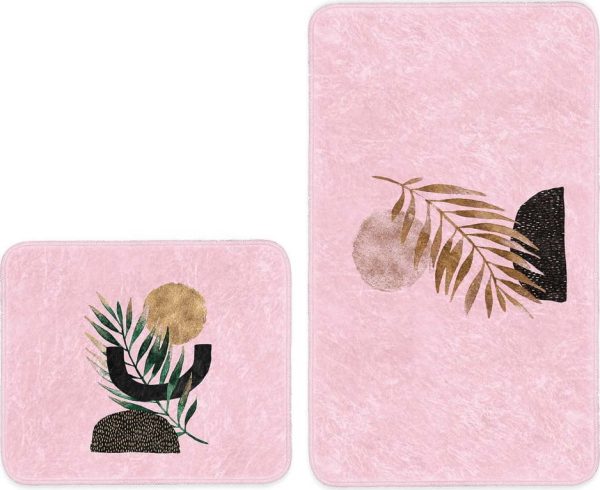 Růžové koupelnové předložky v sadě 2 ks 60x100 cm – Mila Home