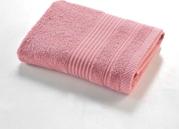 Růžový froté bavlněný ručník 50x90 cm Tendresse – douceur d'intérieur