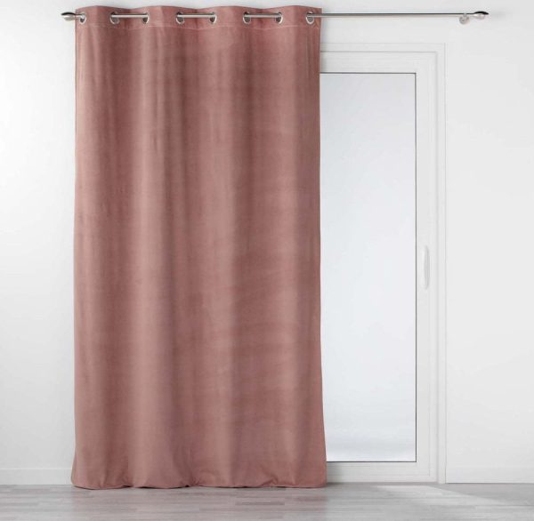 Růžový sametový závěs 140x260 cm Velouriane – douceur d'intérieur