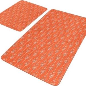 Sametové koupelnové předložky v terakotové barvě v sadě 2 ks 60x100 cm – Mila Home