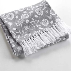 Šedá deka 125x150 cm Flavie – douceur d'intérieur