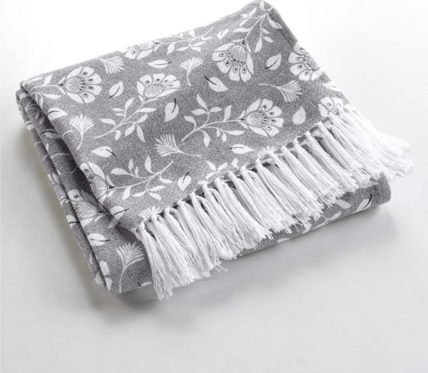 Šedá deka 125x150 cm Flavie – douceur d'intérieur