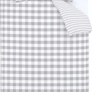 Šedé bavlněné povlečení Bianca Check and Stripe