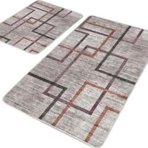 Šedé sametové koupelnové předložky v sadě 2 ks 60x100 cm – Mila Home