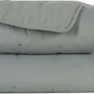 Šedozelený prošívaný přehoz 180x260 cm – Ixia