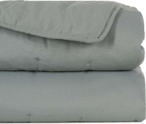 Šedozelený prošívaný přehoz 180x260 cm – Ixia